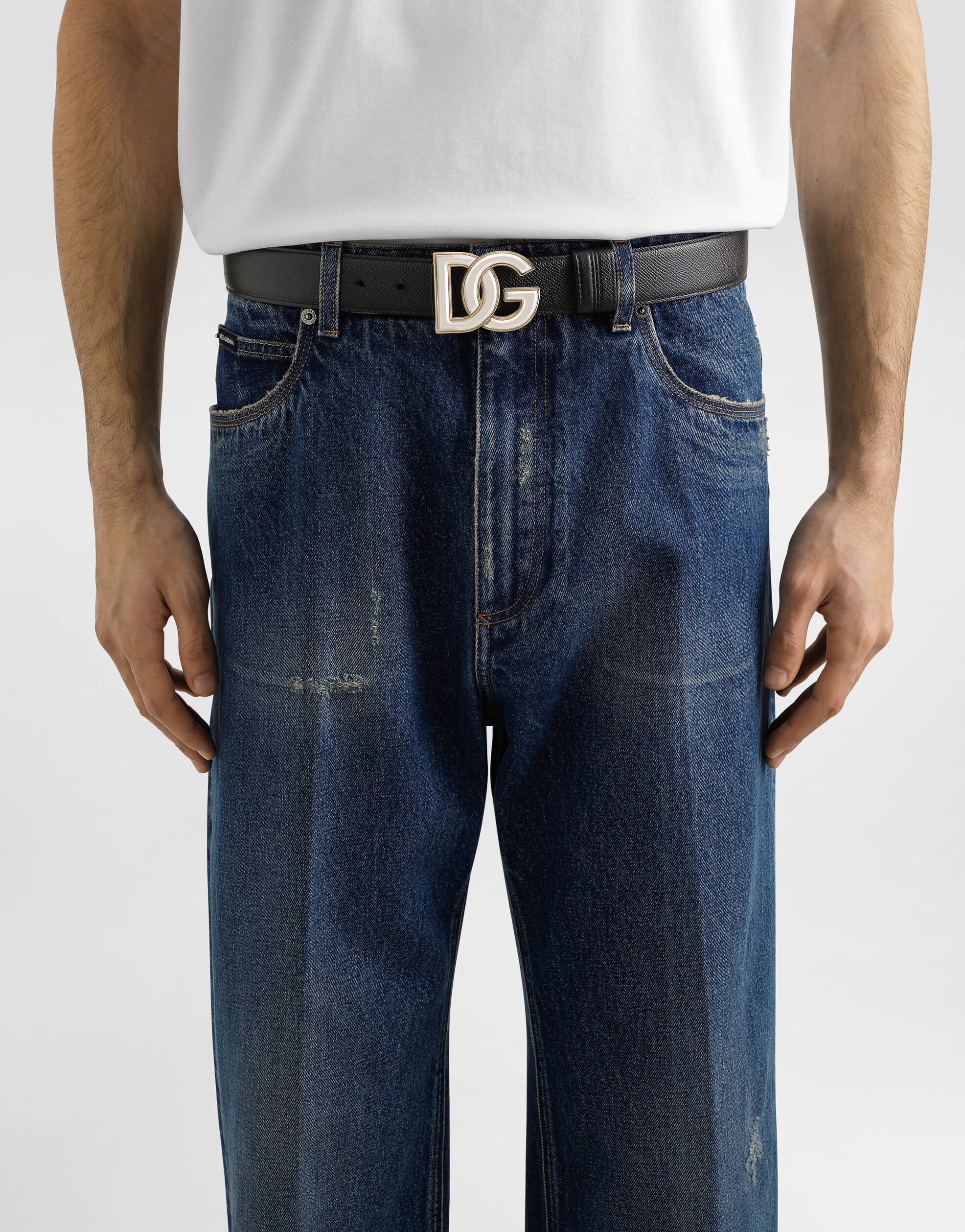DOLCE & GABBANA ALPINE CALFSKIN BELT