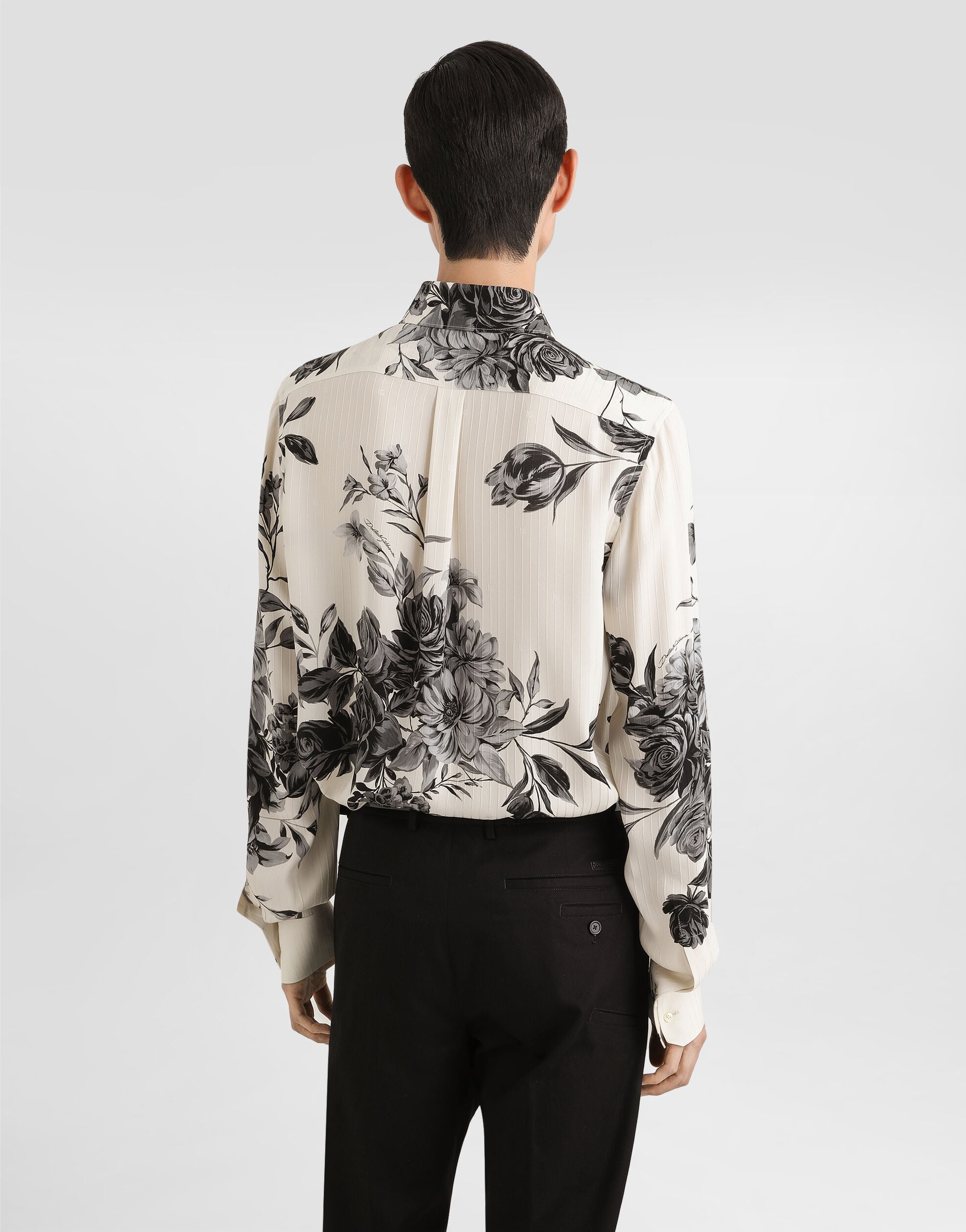 DOLCE & GABBANA FLOWER JACQUARD SHIRT